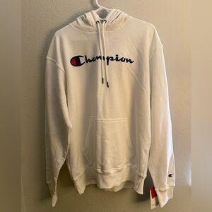 Men's Champion® Midweight Hoodie With Full Script Logo Size Large